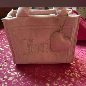 Juicy Couture Blush Pink Tote with Heart Charm